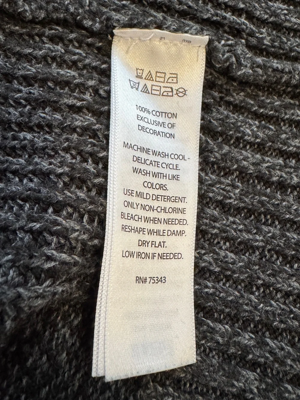 Daniel Hechter Paris Full Zip Gray Knit Cotton Sweater Ribbed Collar Men's L